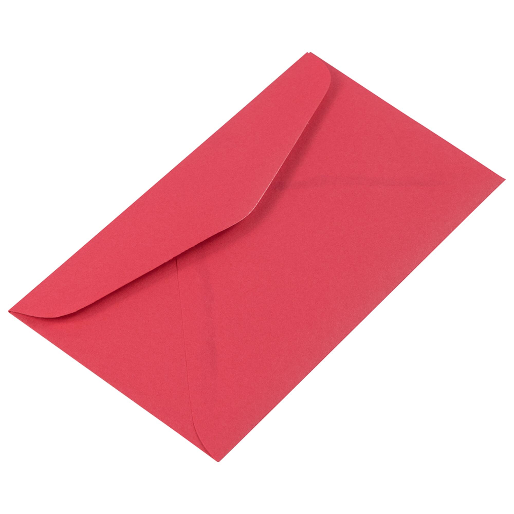 JAM Paper 3.625" x 6.5" Red Premium Commercial Envelopes, 50ct.